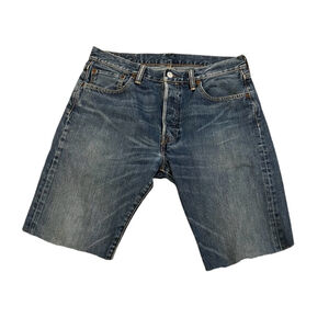 LEVIS Raw Edge Mid Rise Knee Length Denim Jean Casual Bermuda Short 32